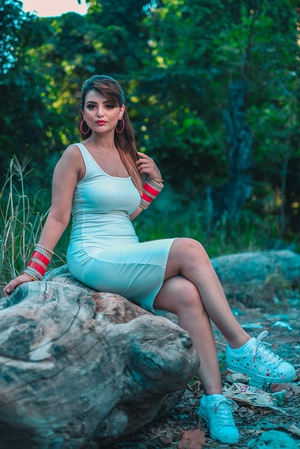 An independent film director smiling on set, success achieved.